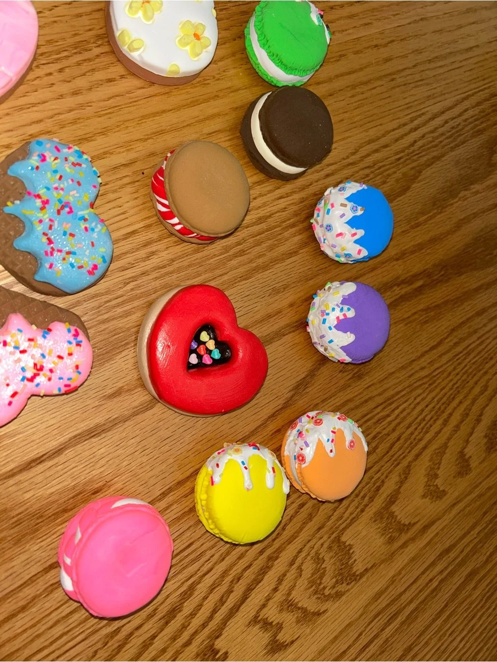 Assorted Pastel Party Cookie Embellishments - Pink, Green, Blue & More